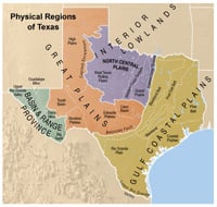 Physical Regions Of Texas Texas Almanac